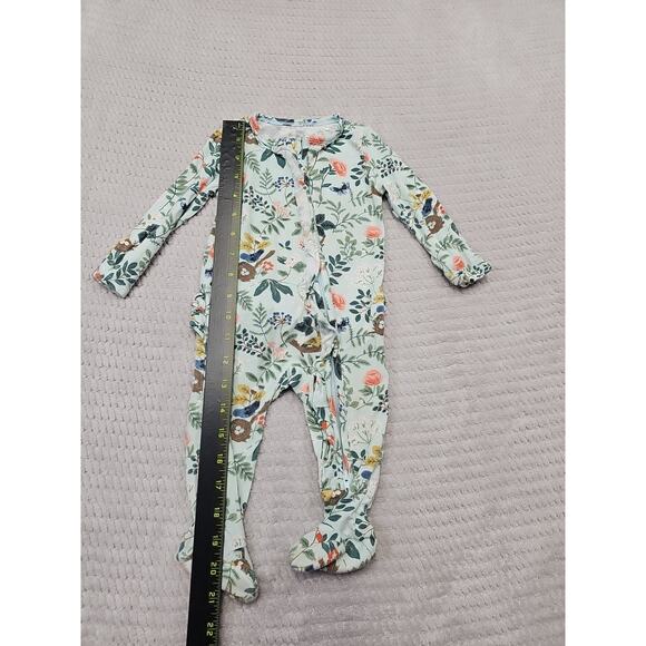 Angel Dear Sleeper Babygirls 3/6 Months Bamboo Bird Nest Ruffle Butt - Picture 2 of 6